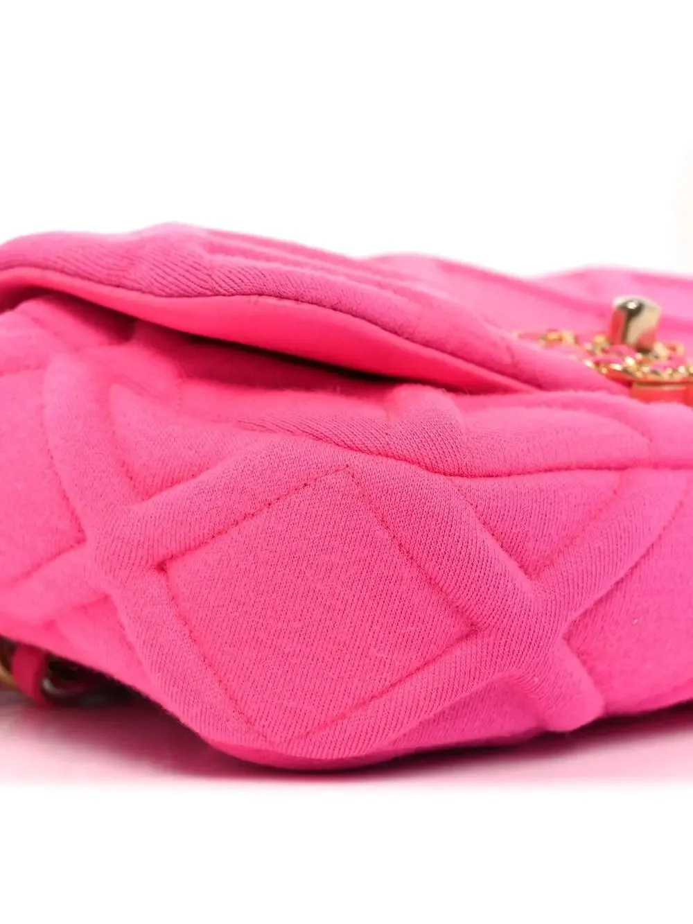 Jersey Quilted Chanel 19 Waist Bag Pink #258839C19B
